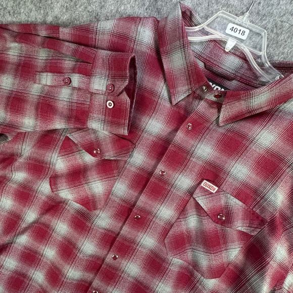 Dixxon Flannel Co Shirt Mens 4X Pinot Plaid Long Sleeve Pearl Button Down - Picture 1 of 6